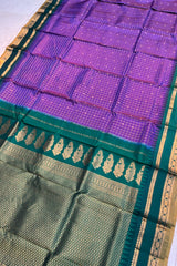 Pure Silk Handloom Purple coloured Narayanpet saree