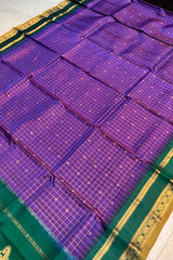 Pure Silk Handloom Purple coloured Narayanpet saree