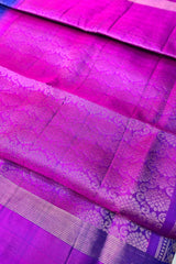 Royal Blue Soft sarees with Magenta Border