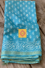 Chanderi Cotton Silk Handblock