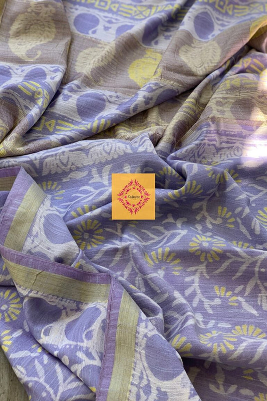 Chanderi Cotton Silk Handblock