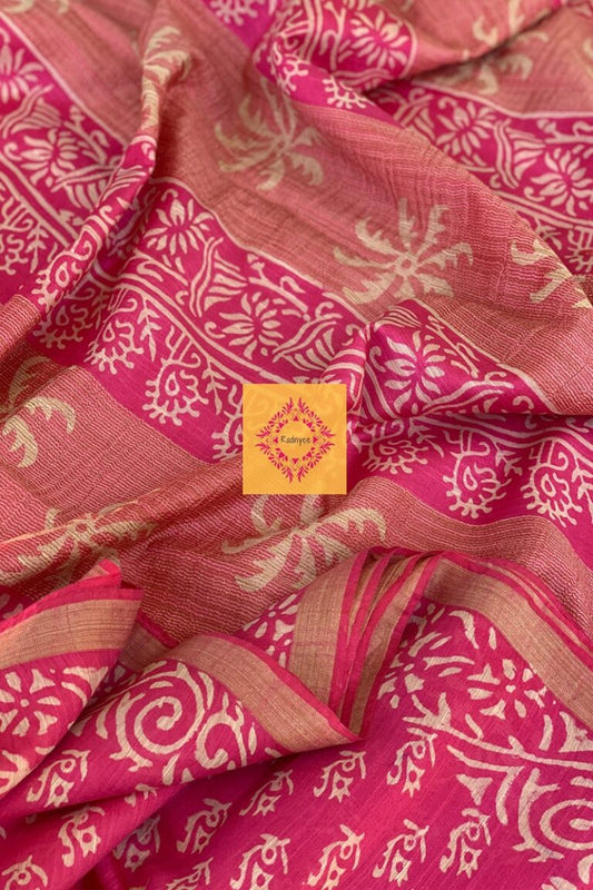 Chanderi Cotton Silk Handblock