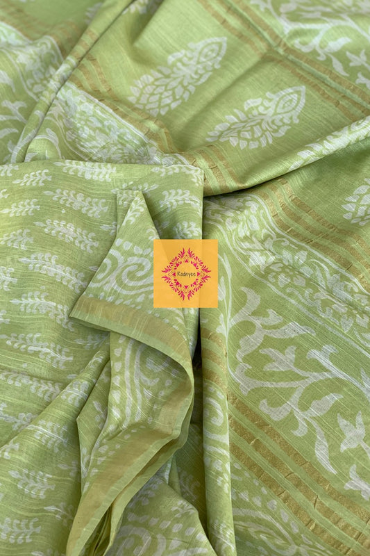 Chanderi Cotton Silk Handblock