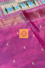 Wild Orchid Pink - Pure Silk Handwoven Traditional Pallu Paithani