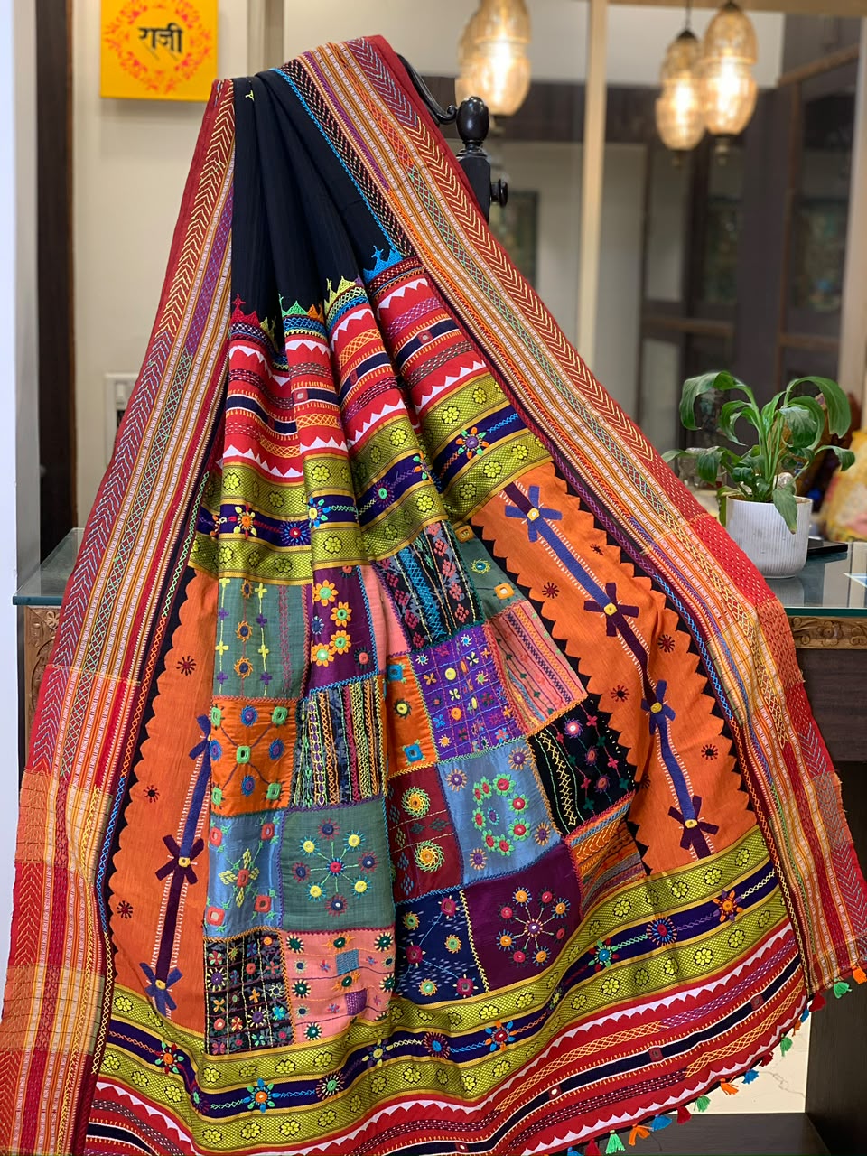 Black lambani saree